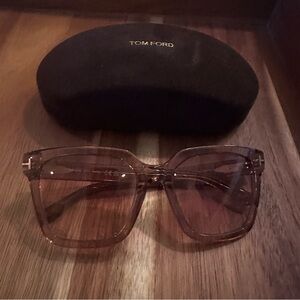 Tom Ford Women's Transparent Pink Sunglasses